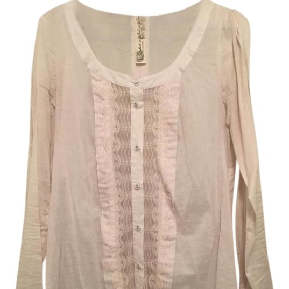Free People Tops - Free People Button Down Hi-Lo Peasant Blouse
